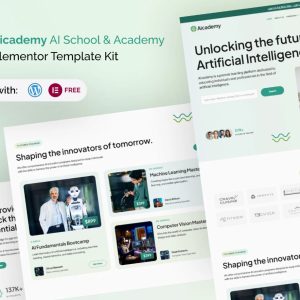 Aicademy - AI School & Academy Elementor Template Kit