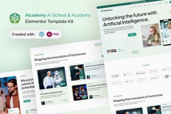 Aicademy - AI School & Academy Elementor Template Kit