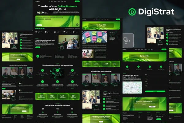 DigiStrat – Modern & Elegant SEO & Digital Marketing Elementor Template Kit