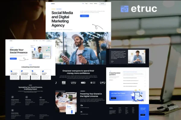 Etruc - SMM & Digital Marketing Agency Elementor Template Kit