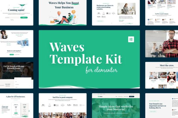Waves - Startup Agency Elementor Template Kit