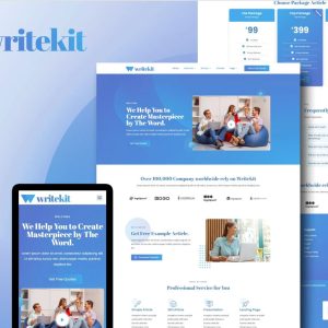 WriteKit - Content Writing Services Agency Elementor Template Kit