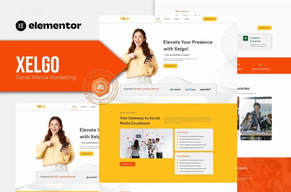 Xelgo - Social Media Marketing Elementor Template Kit