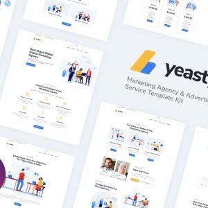 Yeasty | Marketing Agency & Advertising Service Elementor Template Kit