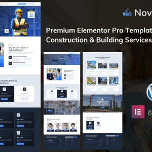 NovaBuild – Premium Elementor Pro Template Kit for Construction & Building Services